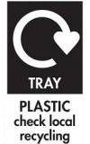 Tray, Recycle Symbol UK